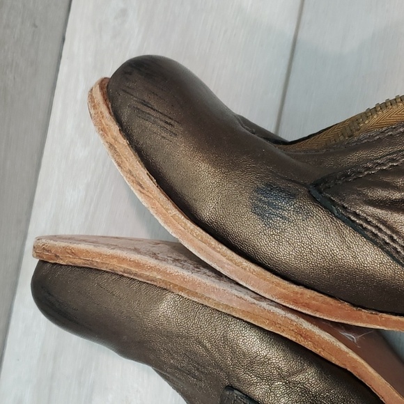 Free People Jim Barnier Womens Boho Leather Moto Heels shoes sz 9.5 USA - Picture 11 of 16